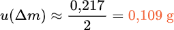 Formule incertitude delta m